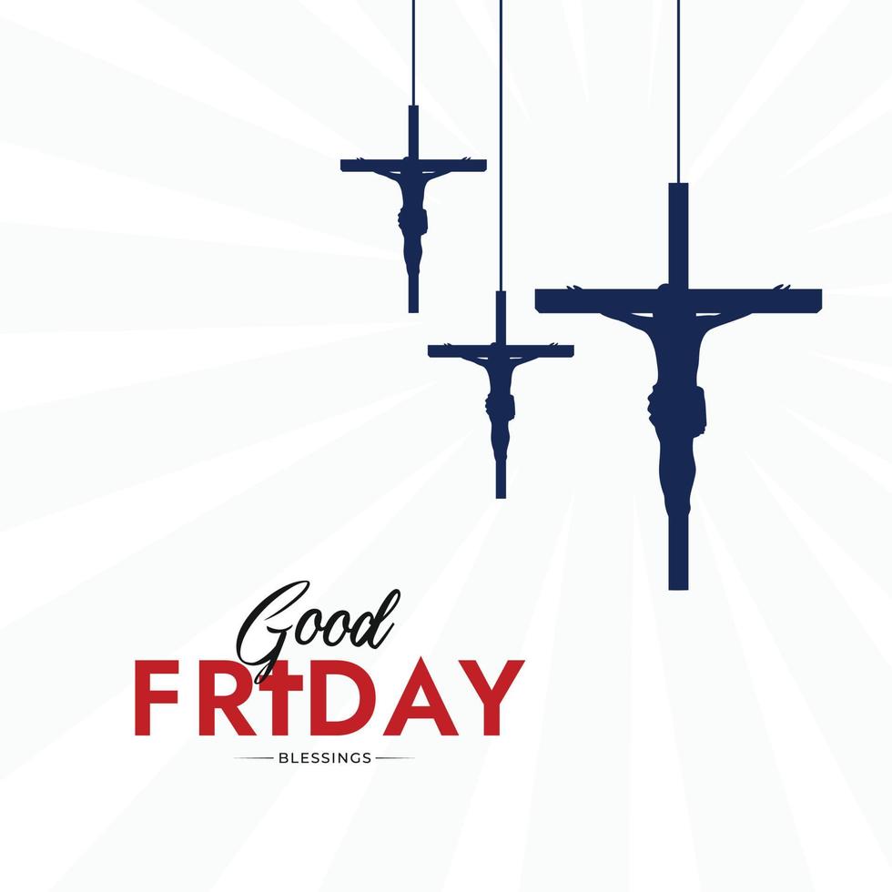 Good Friday Peace of Holy Week Social Media Post vector