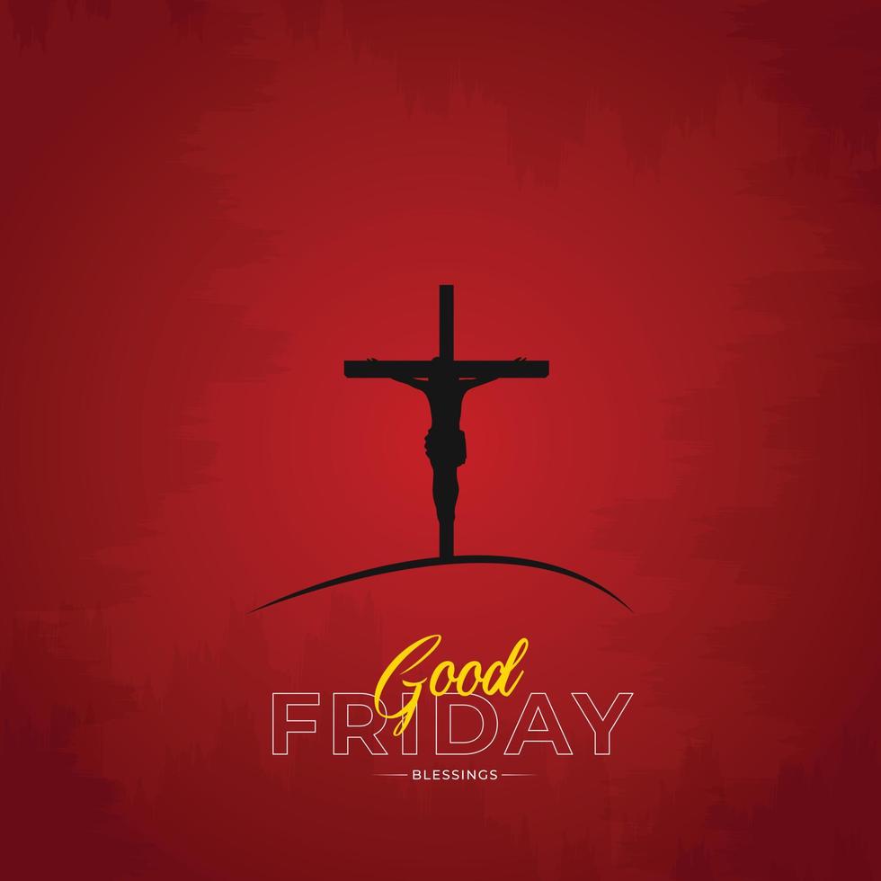 Good Friday Peace of Holy Week Social Media Post vector