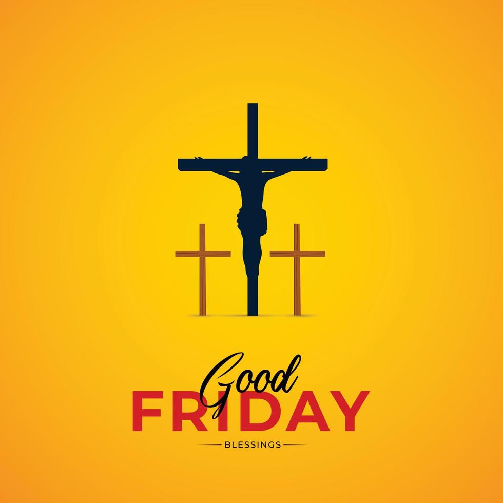 Good Friday Peace of Holy Week Social Media Post vector