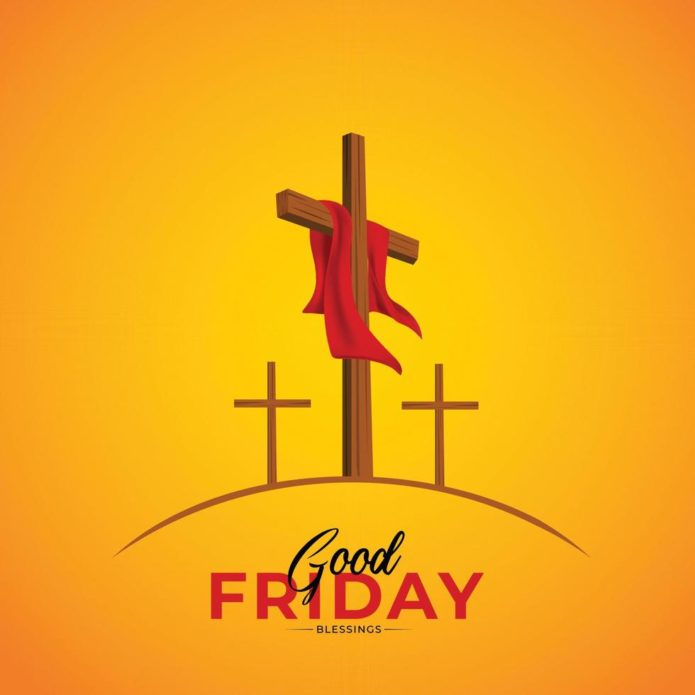 Good Friday Peace of Holy Week Social Media Post vector