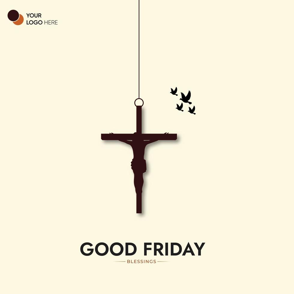 Good Friday peace of holy week social media post vector