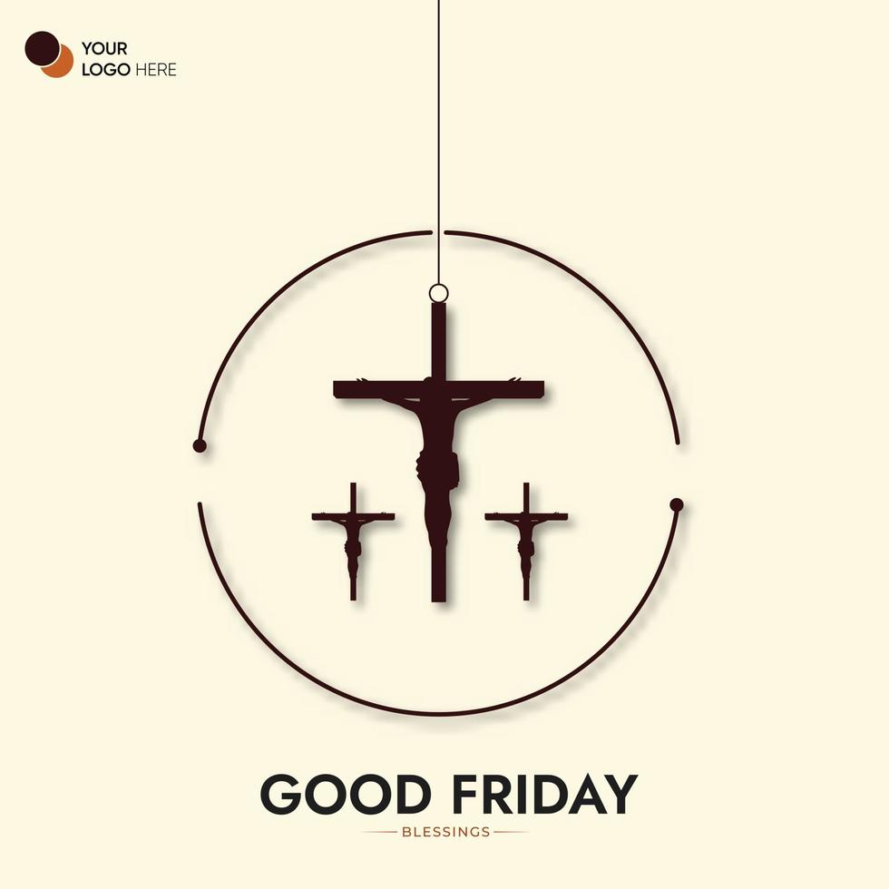 Good Friday peace of holy week social media post vector