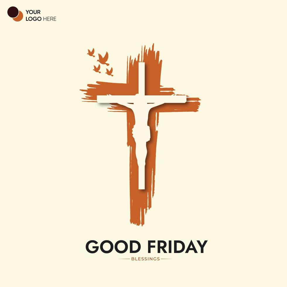 Good Friday peace of holy week social media post vector