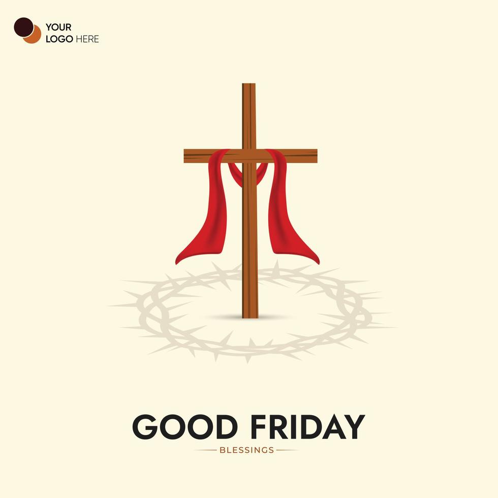 Good Friday peace of holy week social media post vector