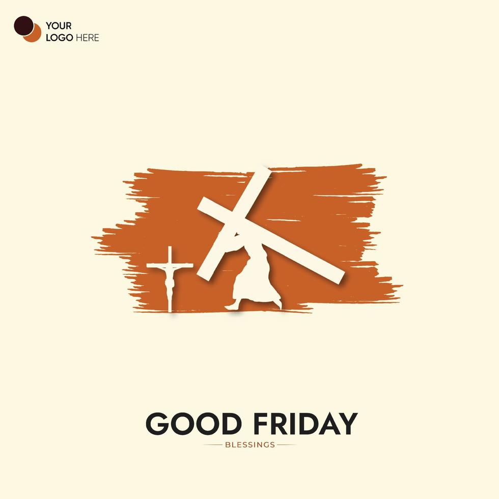 Good Friday peace of holy week social media post vector