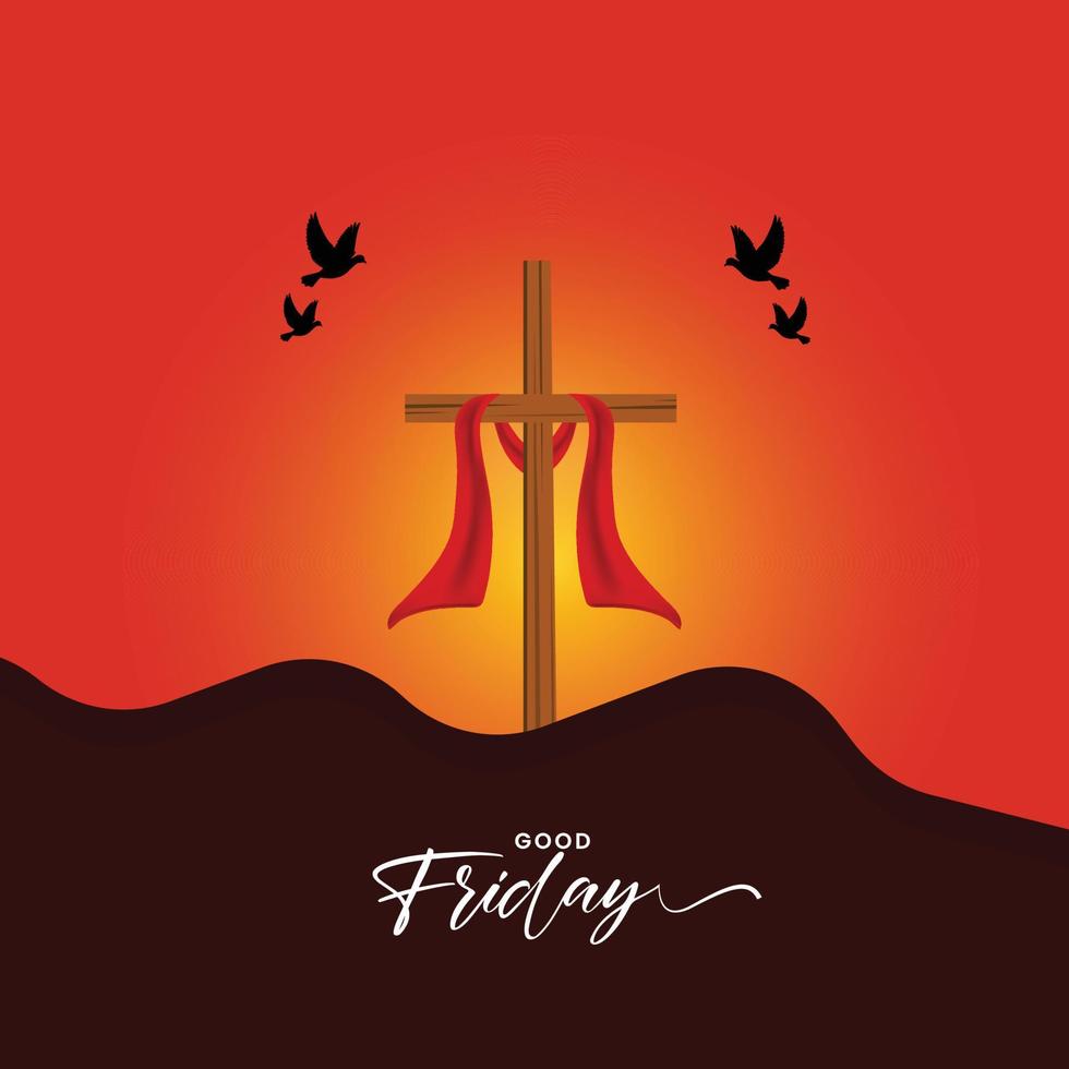 Good Friday peace of holy week social media post vector