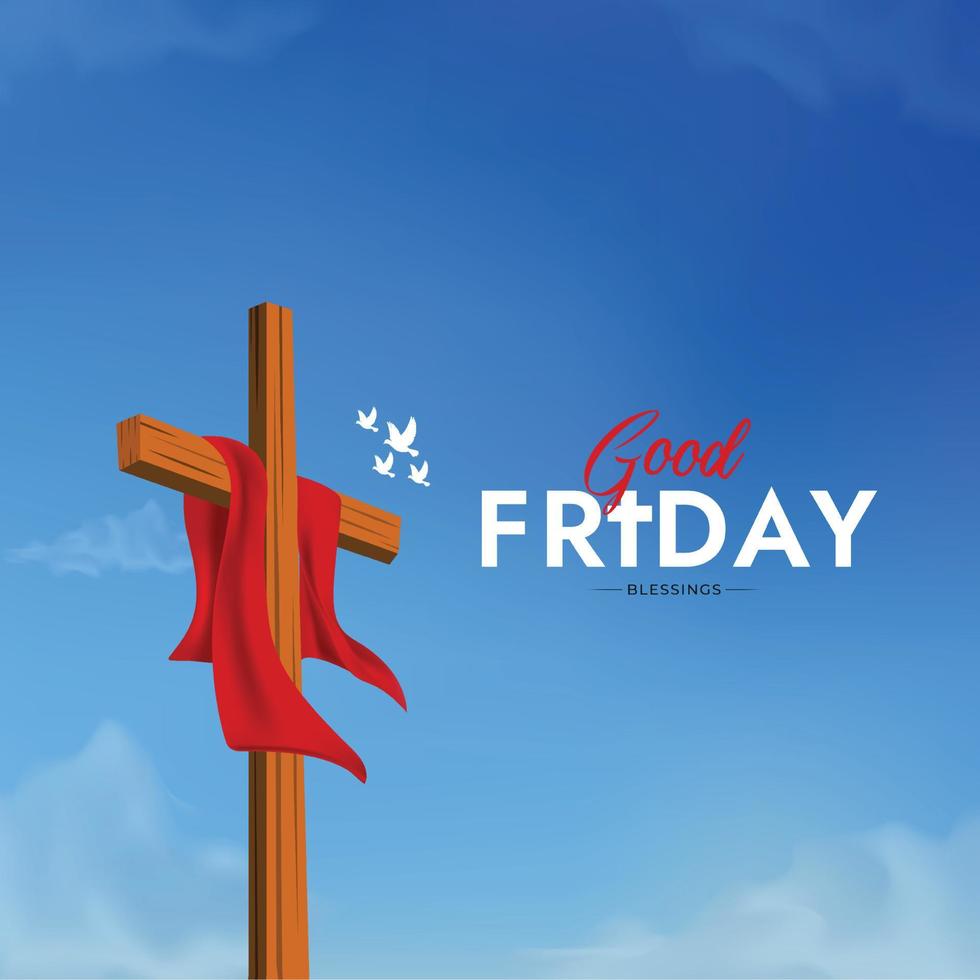 Good Friday peace of holy week social media post vector