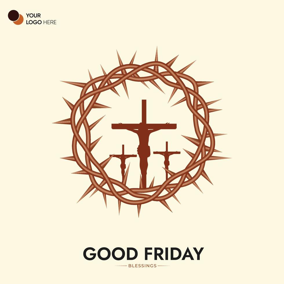 Good Friday peace of holy week social media post vector