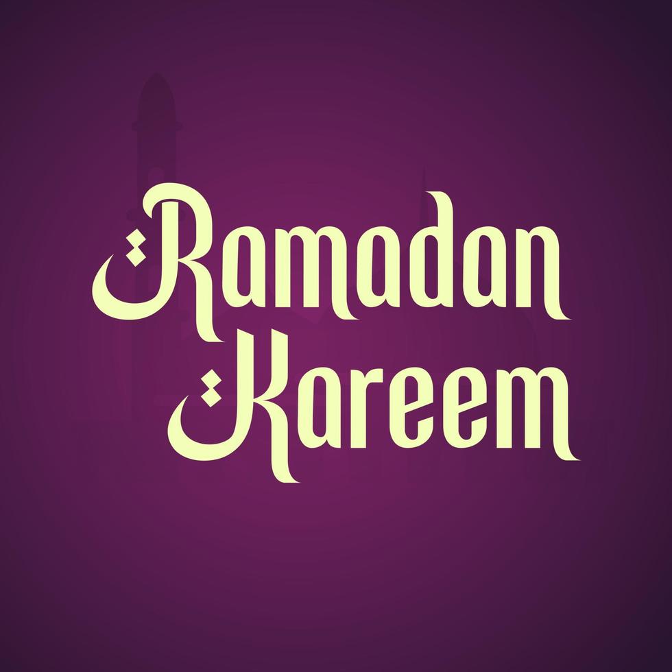 webramadan Inglés texto tipografía y caligrafía en vector. Ramadán tema, saludo tarjeta, vector