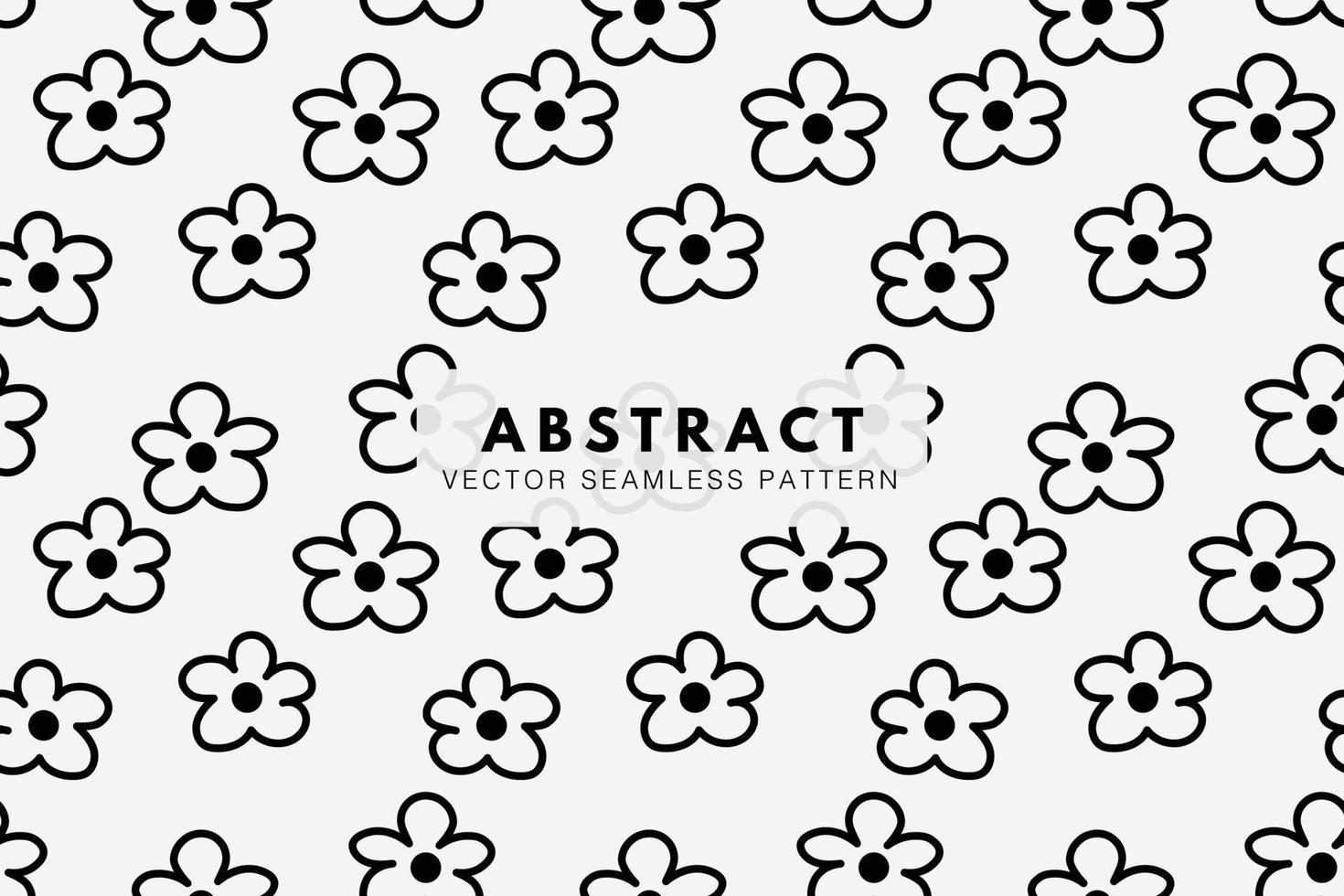 Floral simple abstract seamless repeat vector pattern