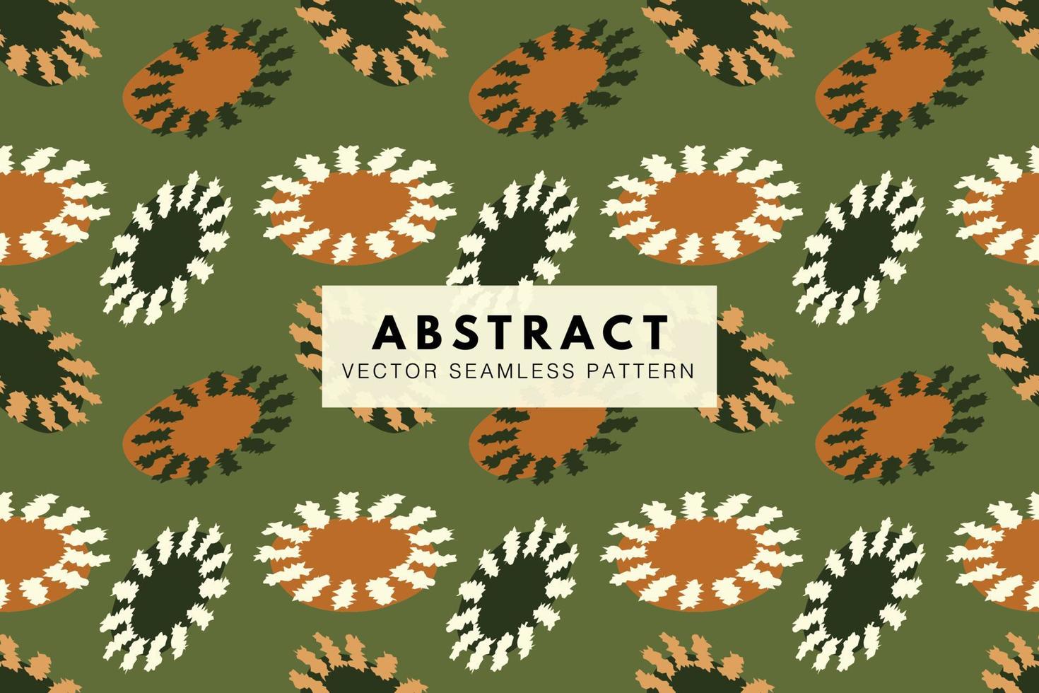 Oganic floral shapes abstract seamless repeat vector pattern