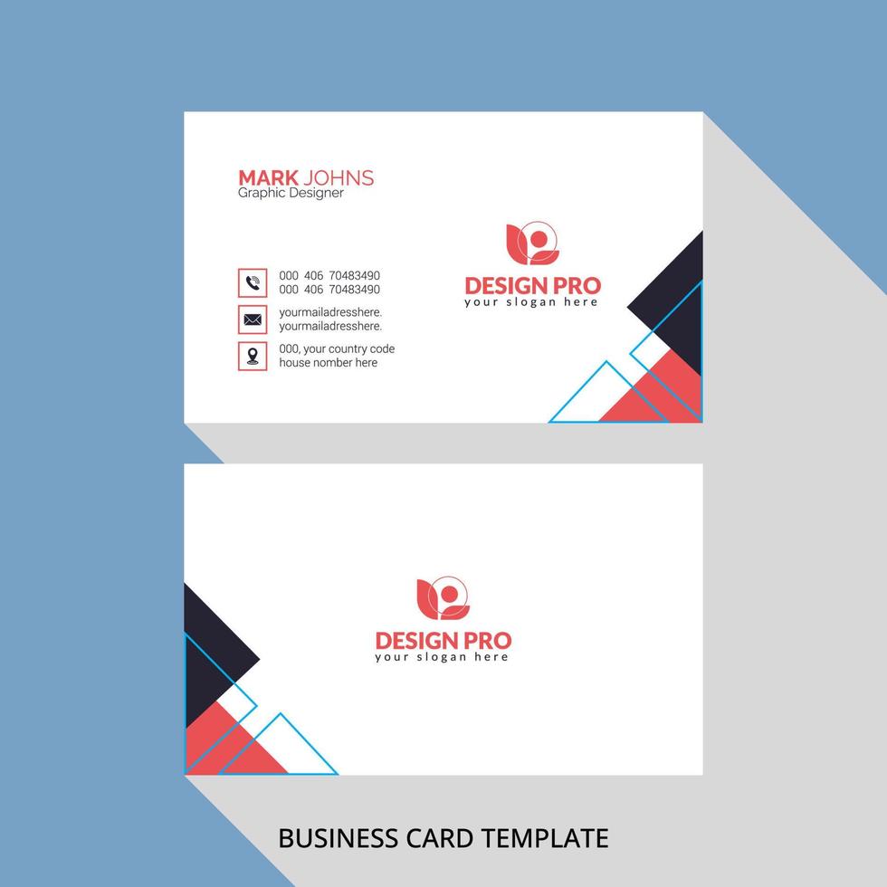 Creative business card template White color. White rade business card flat design template vector. vector