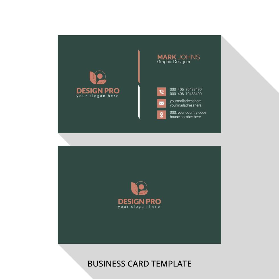 Creative business card template.  business card flat design template vector. vector