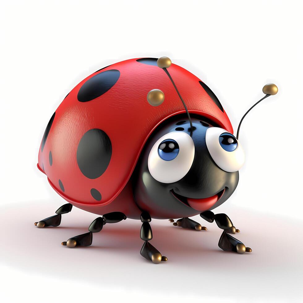 ladybug illustration AI Generated photo