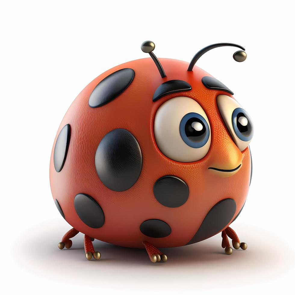 ladybug illustration AI Generated photo