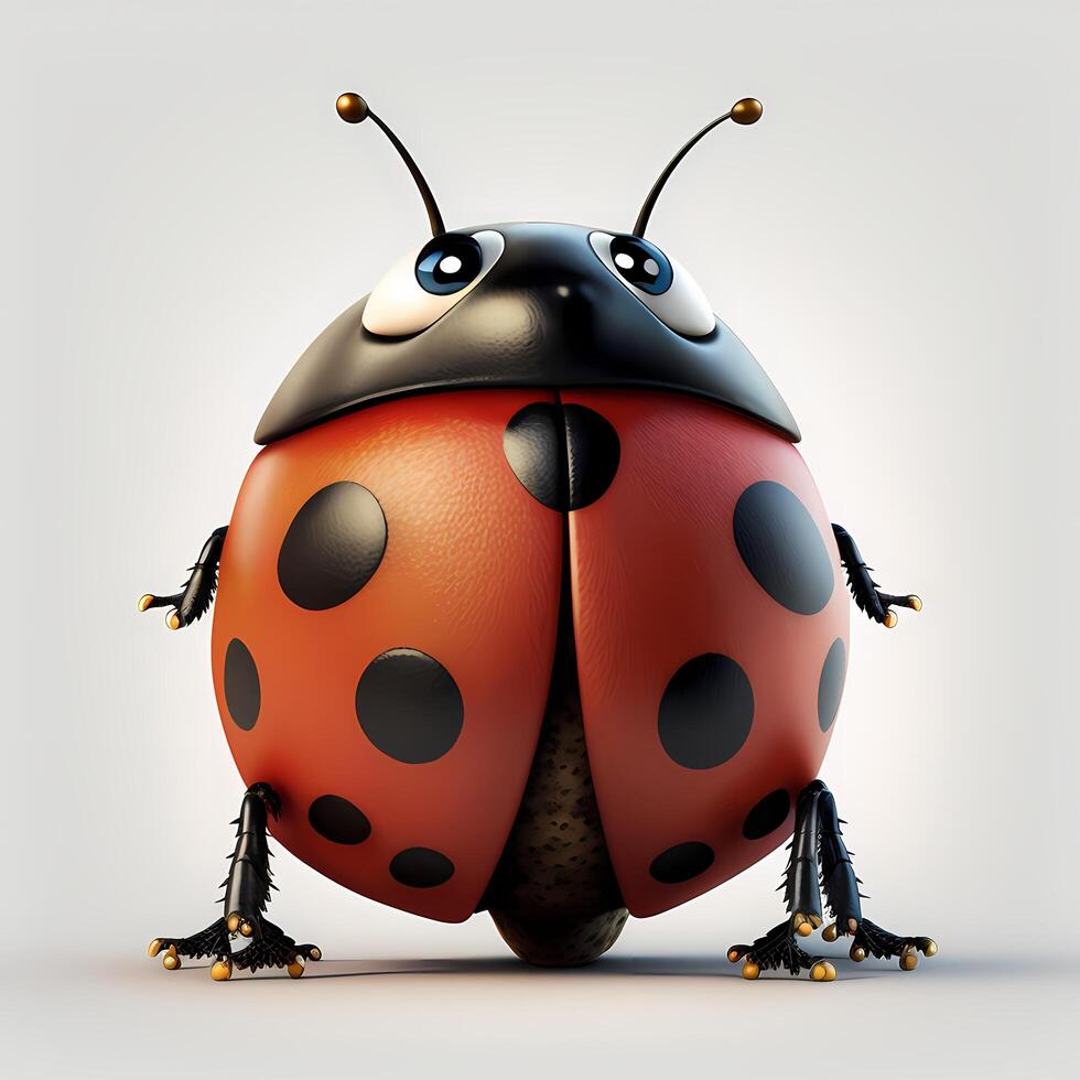 ladybug illustration AI Generated photo