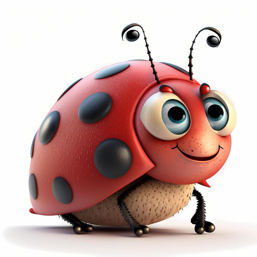 ladybug illustration AI Generated photo