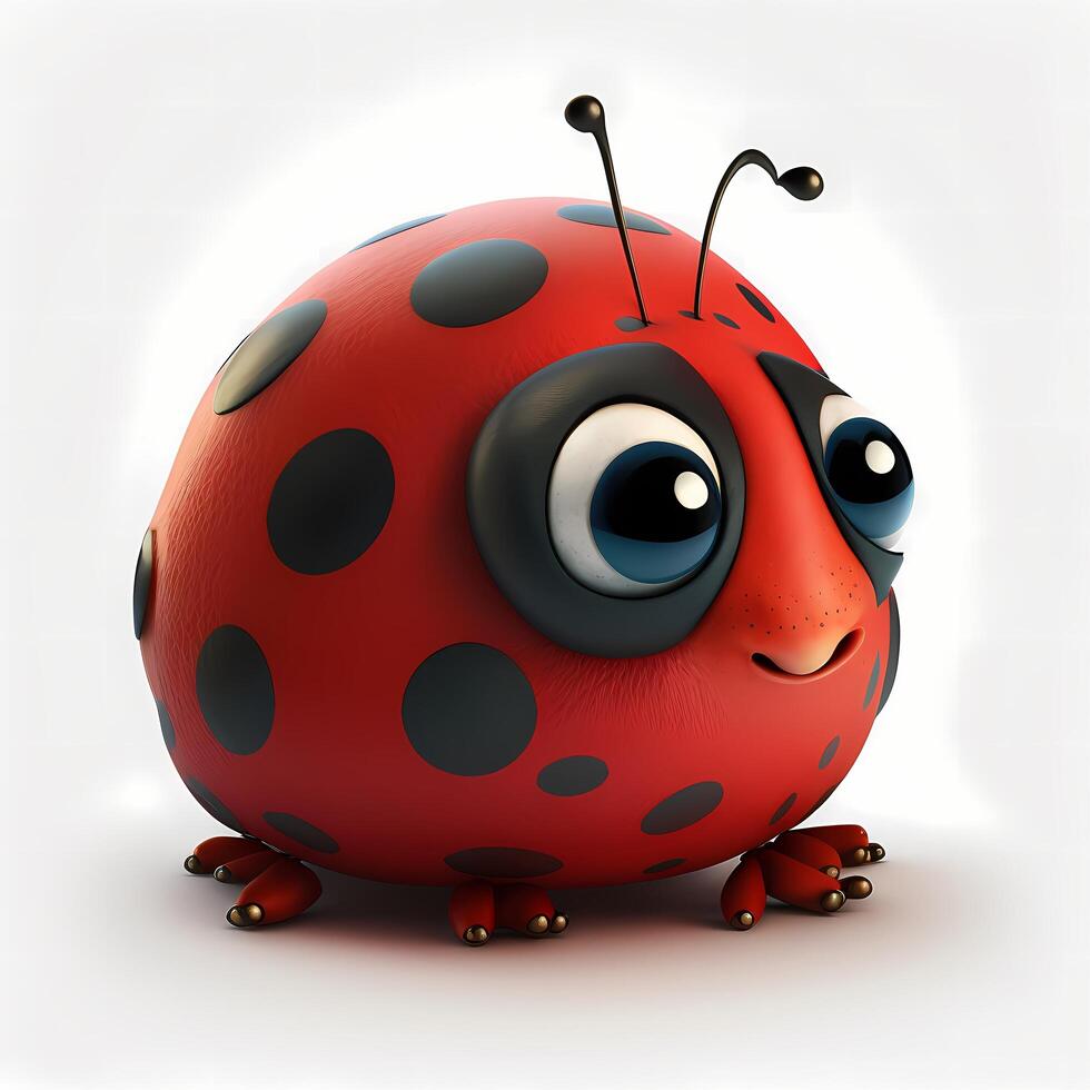 ladybug illustration AI Generated photo