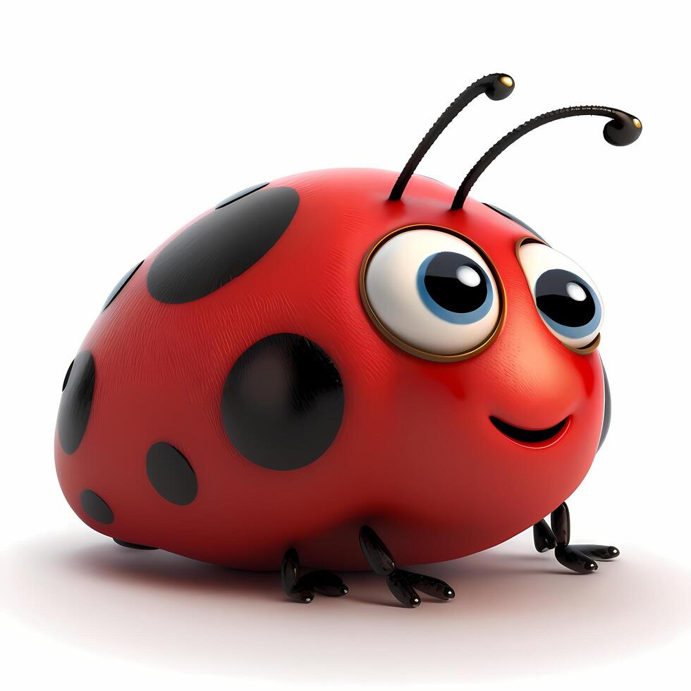 ladybug illustration AI Generated photo