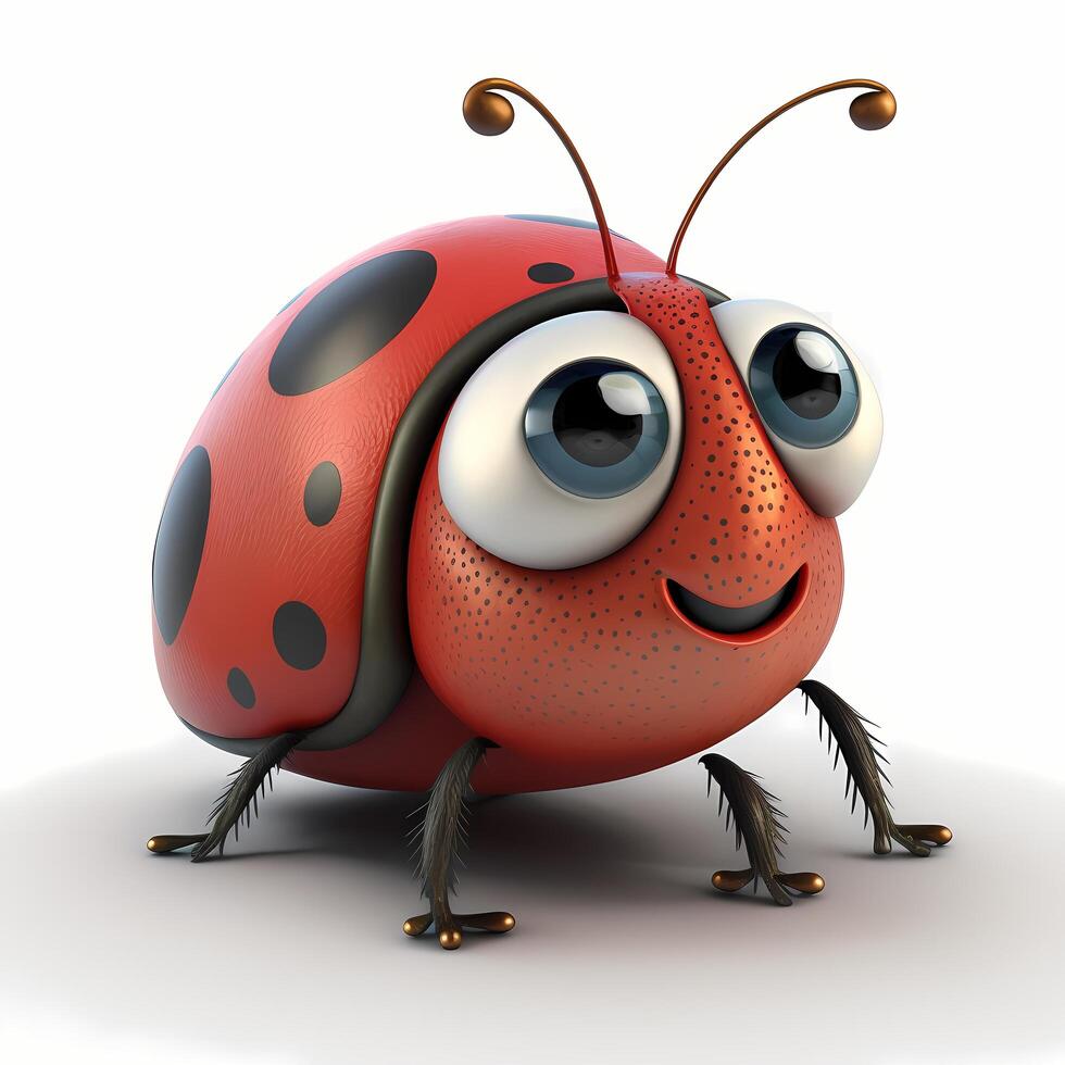 ladybug illustration AI Generated photo