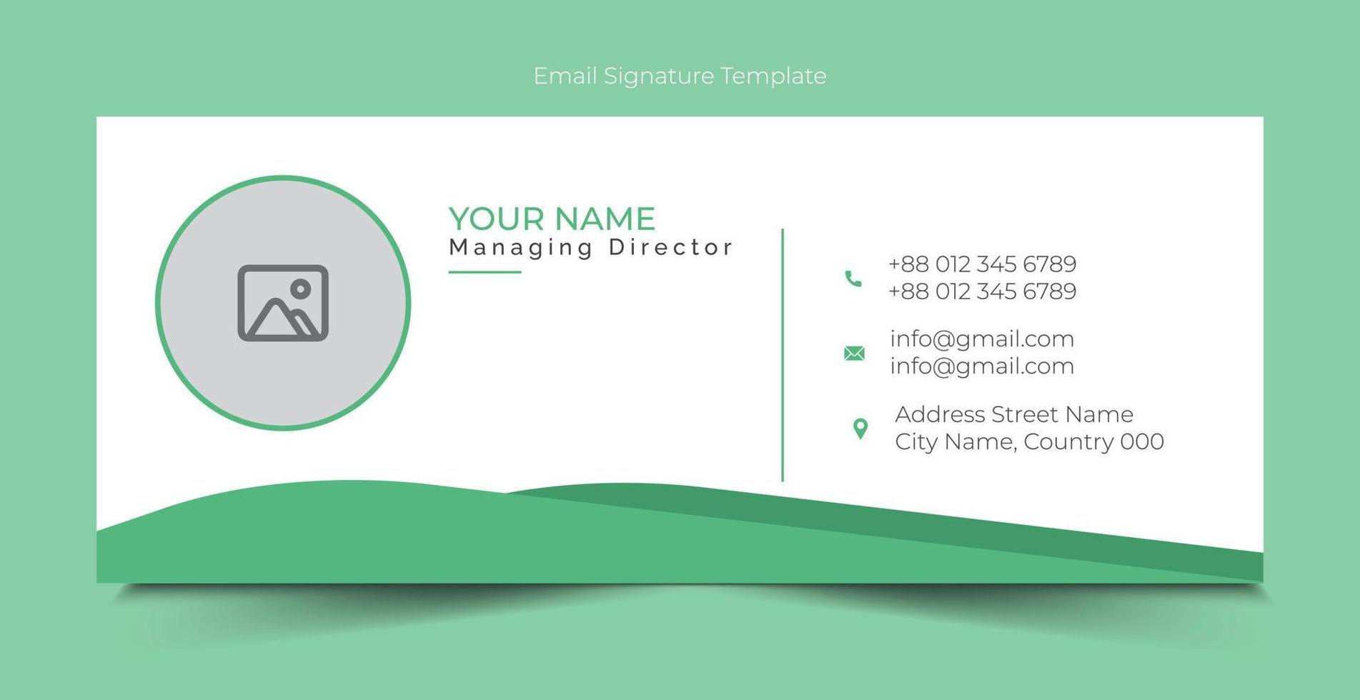 Free Vector email signature template design