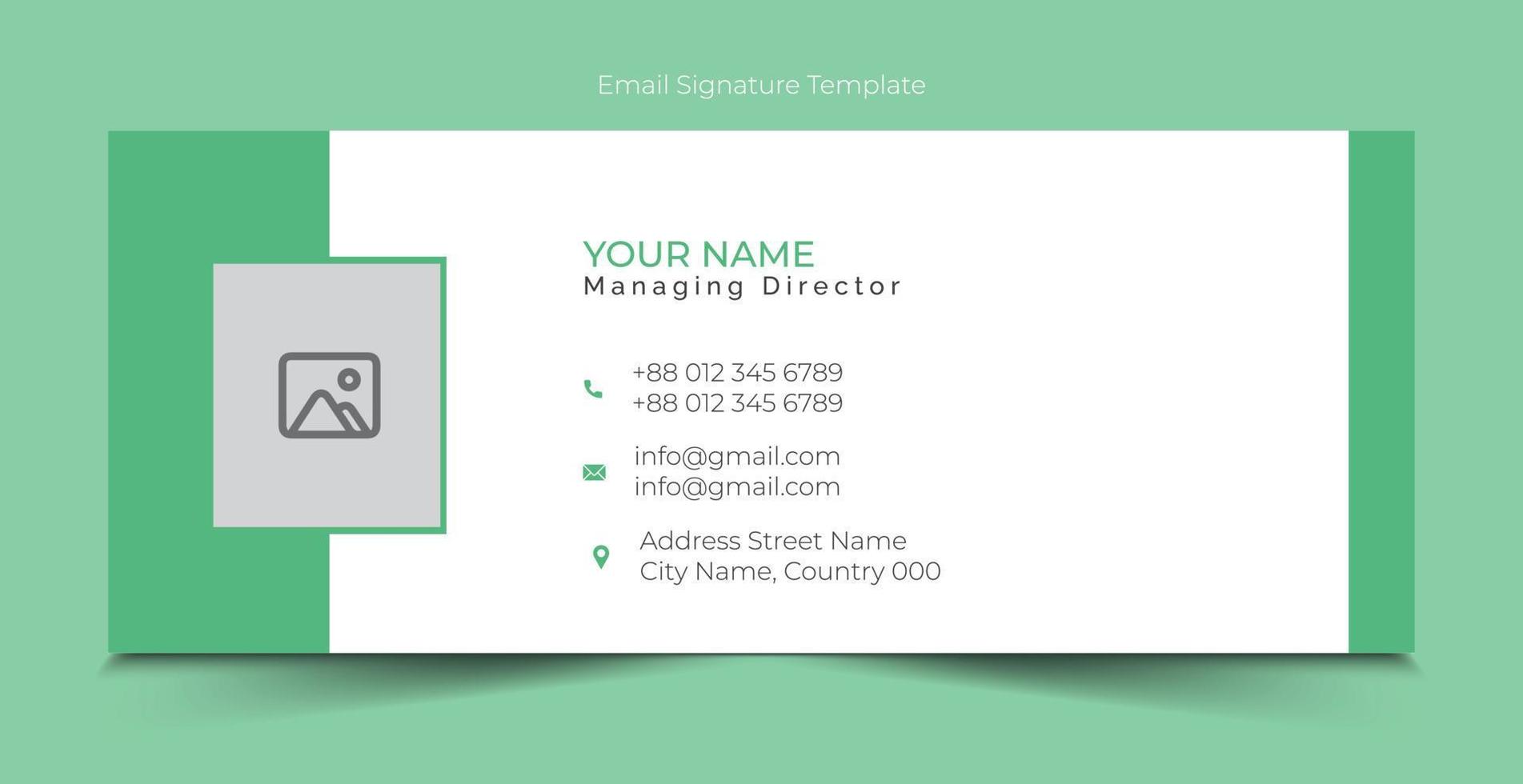 Free Vector email signature template design