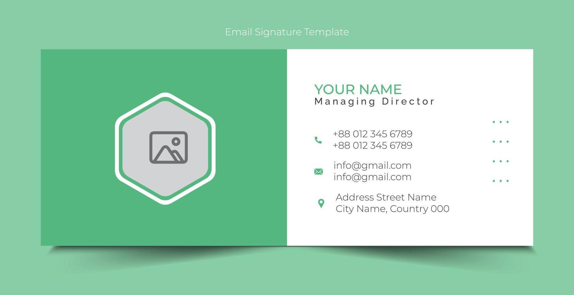 Free Vector email signature template design