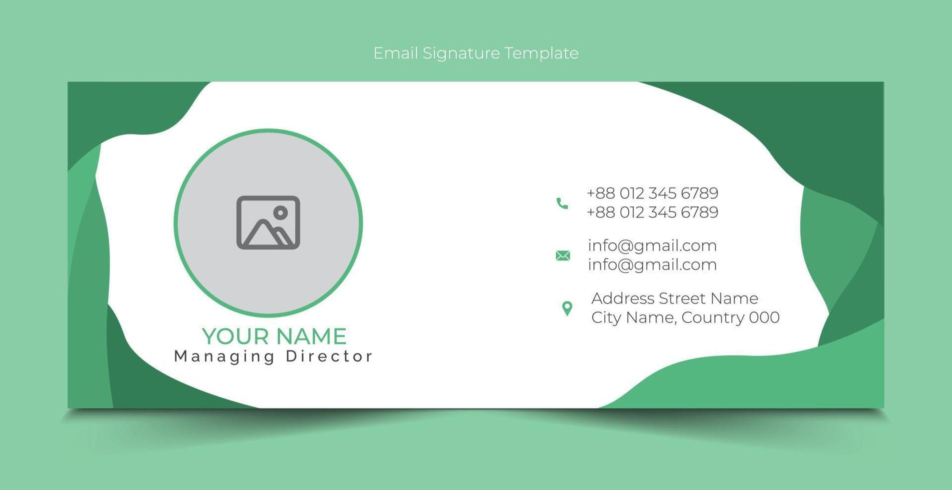 Free Vector email signature template design