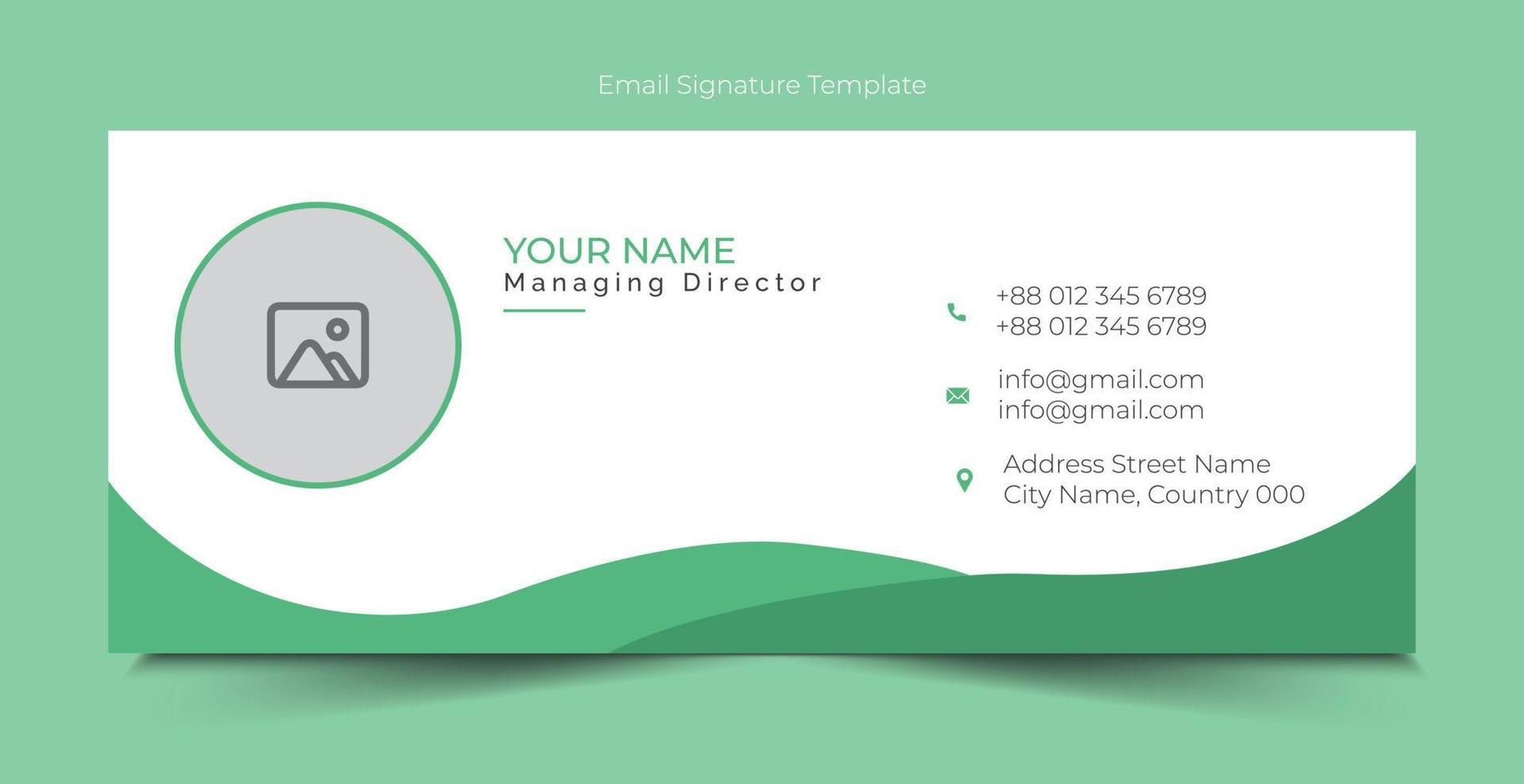 Free Vector email signature template design