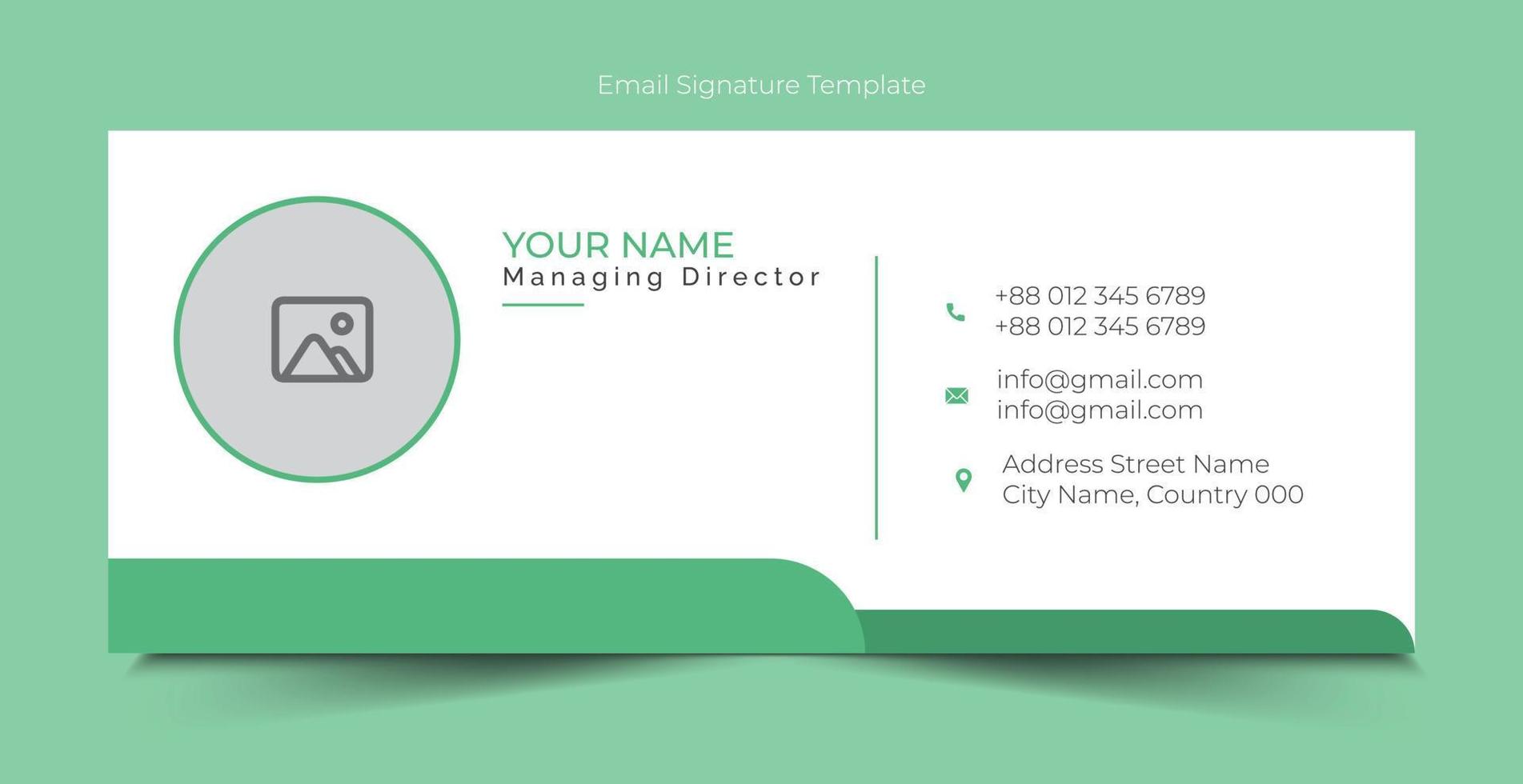 Free Vector email signature template design