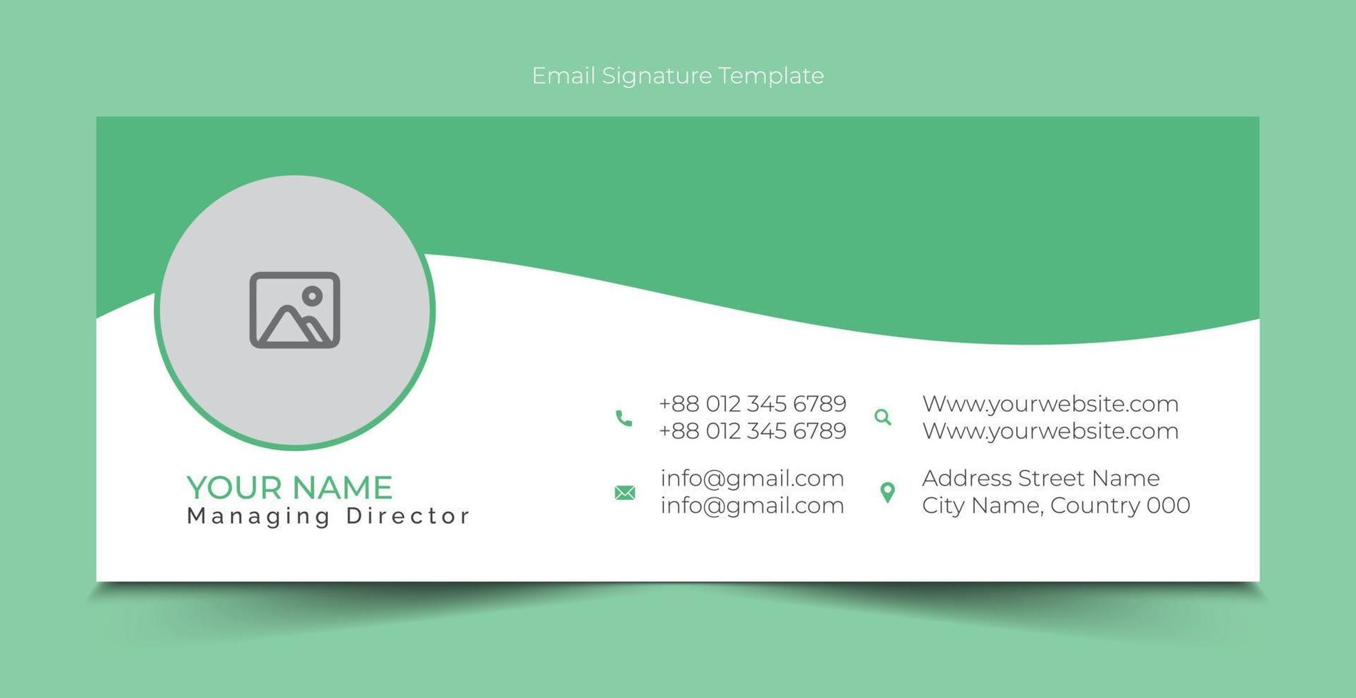 Free Vector email signature template design