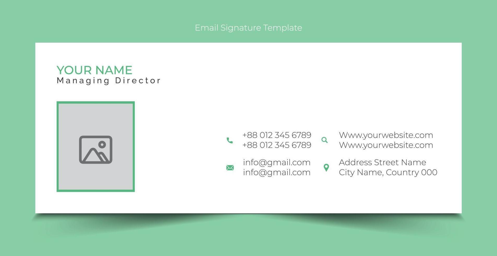 Free Vector email signature template design