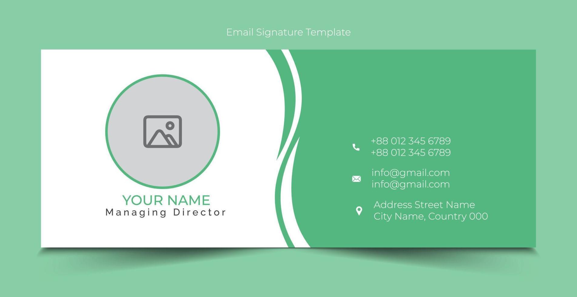 Free Vector email signature template design