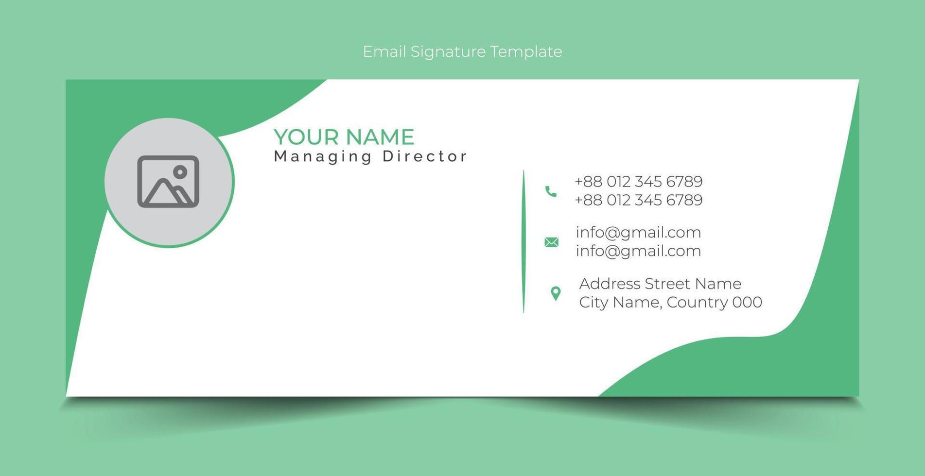 Free Vector email signature template design