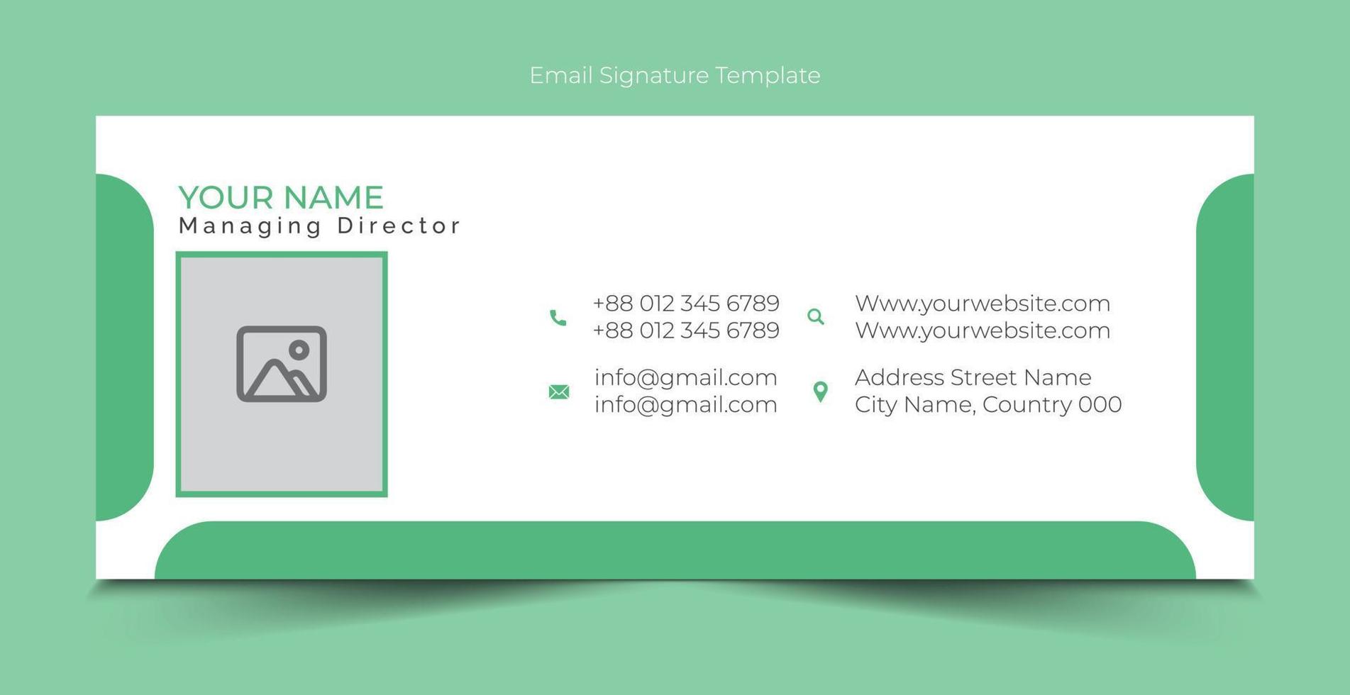 Free Vector email signature template design