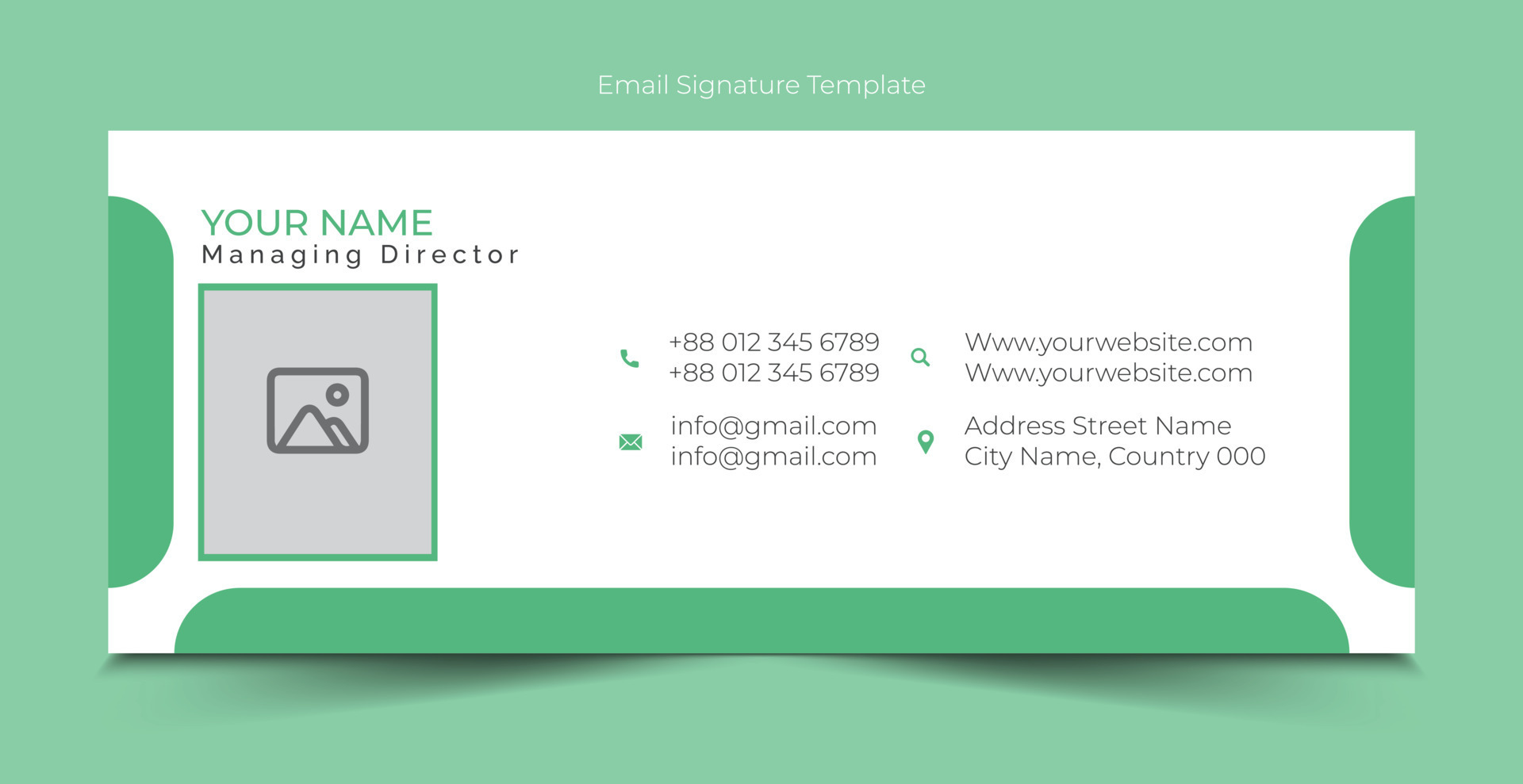 Free Vector email signature template design 21822336 Vector Art at Vecteezy