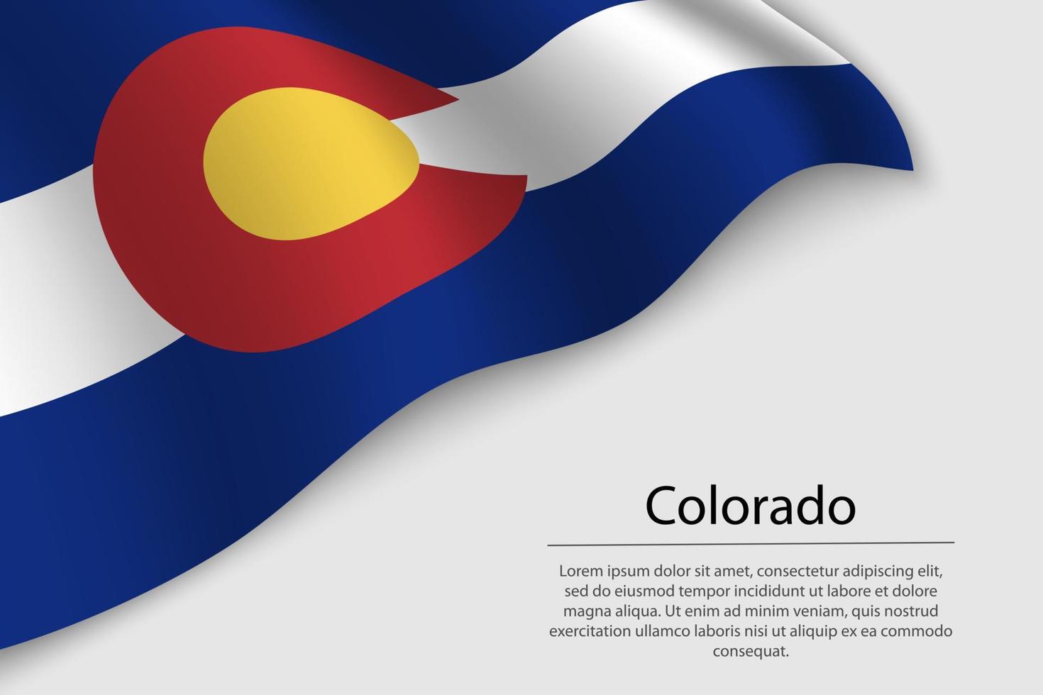 Wave flag of Colorado is a state of United States. vector