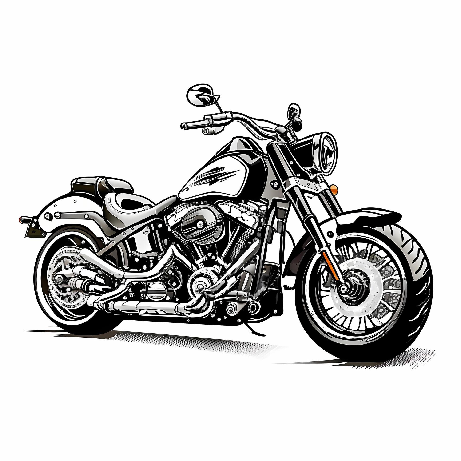 Buy Harley Davidson Motorcycle Pen and Ink Drawing Online in India  Etsy