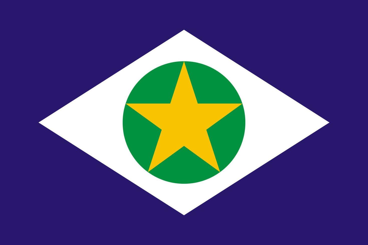 Simple flag state of Brazil vector