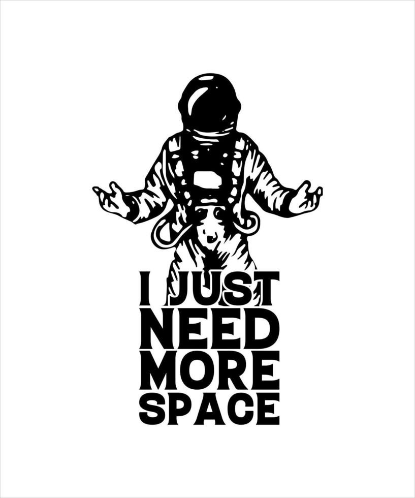 Space logo vector illustration tshirt design