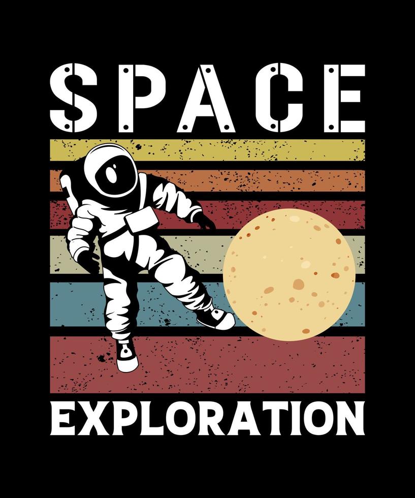 Space logo vector illustration tshirt design