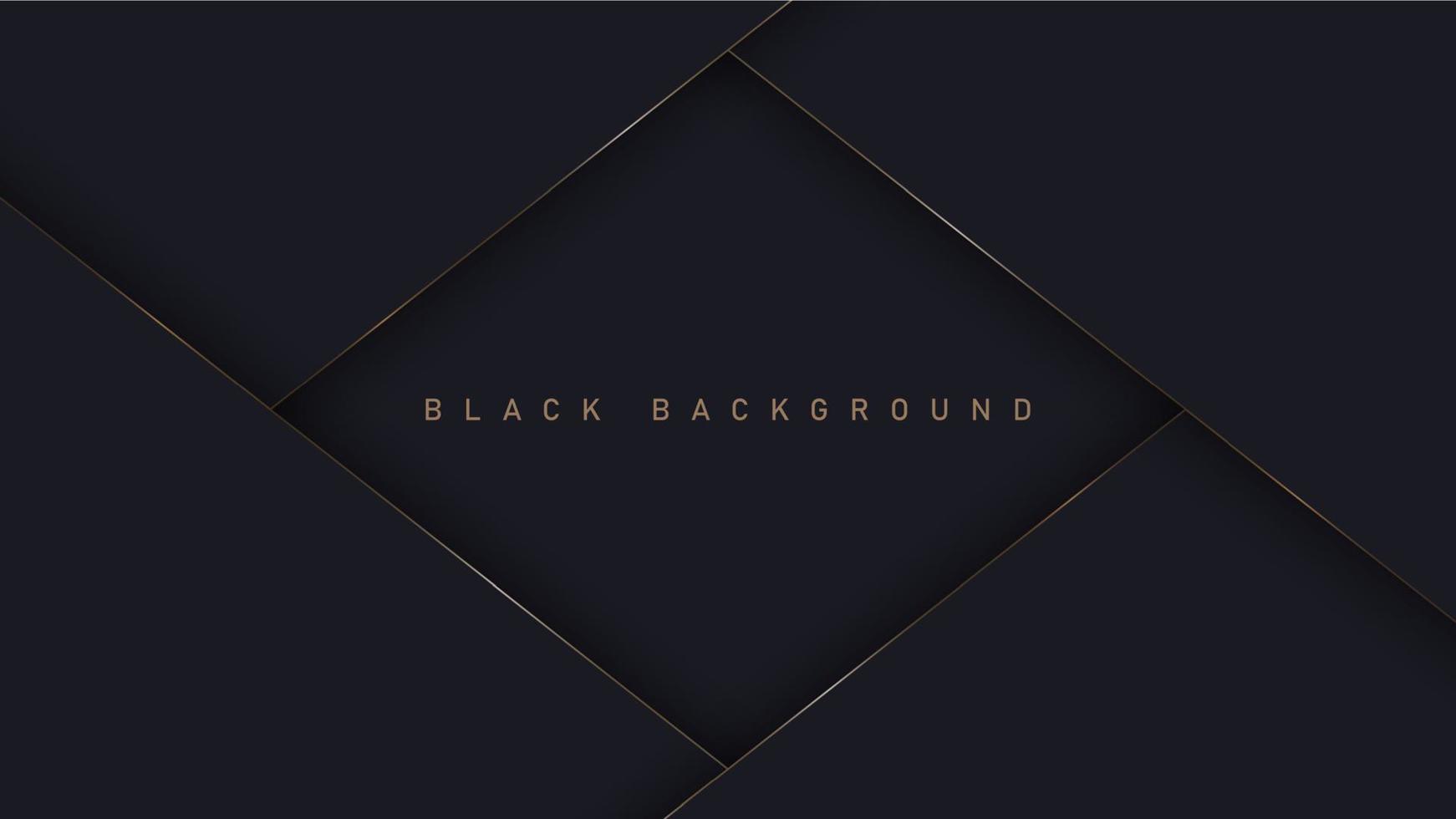 Black luxury background with shadow elements, template for your design vector