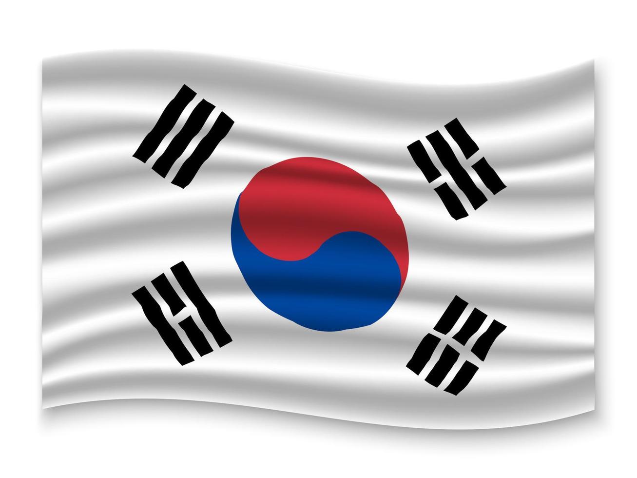 3D Waving Flag  . Vector illustration