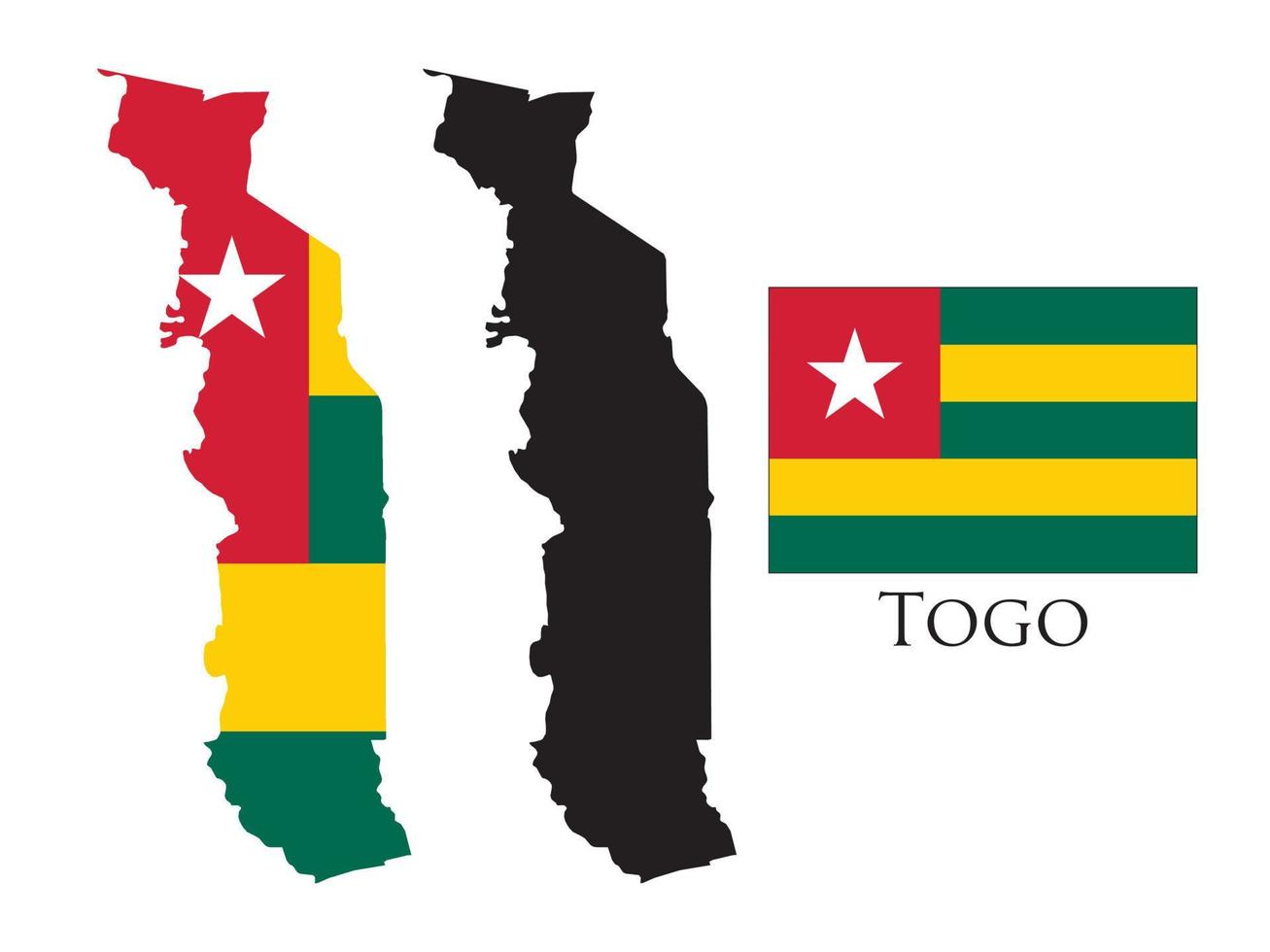 TOGO flag and map illustration vector