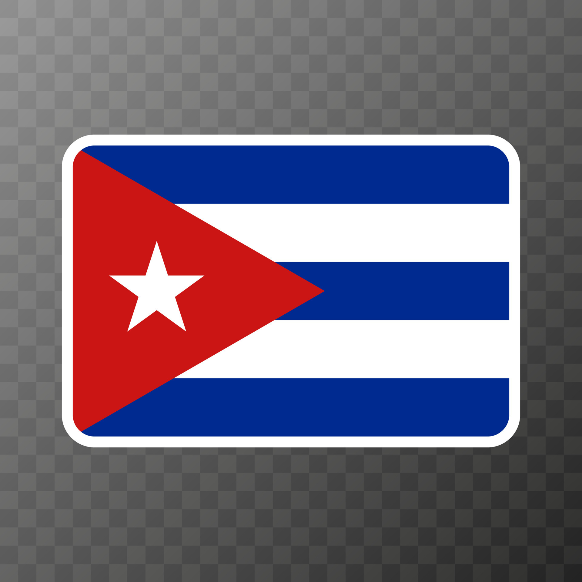 Cuba flag, official colors and proportion. Vector illustration