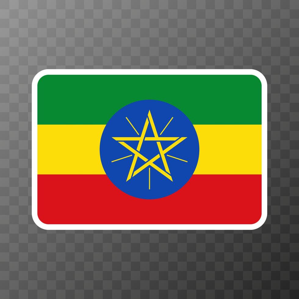 Ethiopia flag, official colors and proportion. Vector illustration.