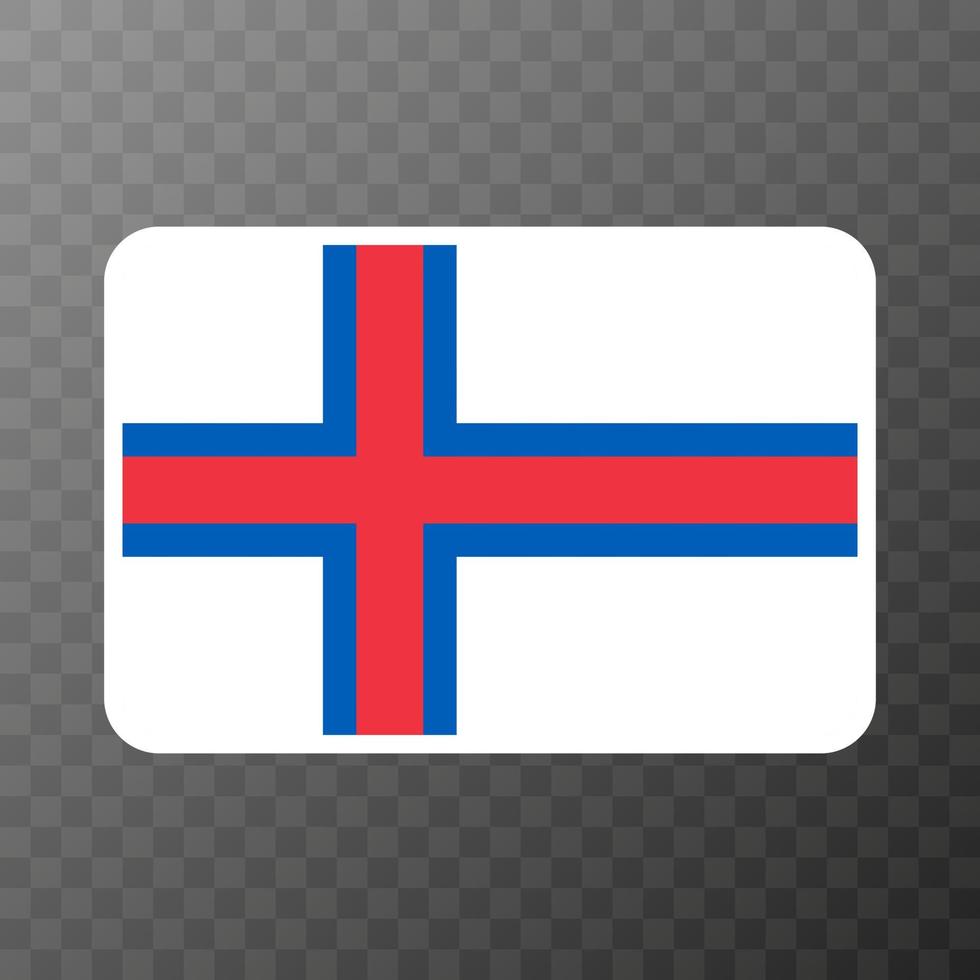 Faroe Islands flag, official colors and proportion. Vector illustration.