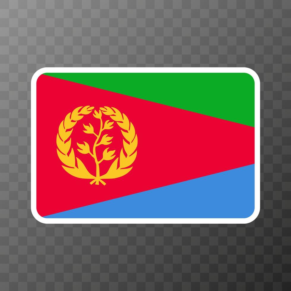 Eritrea flag, official colors and proportion. Vector illustration.
