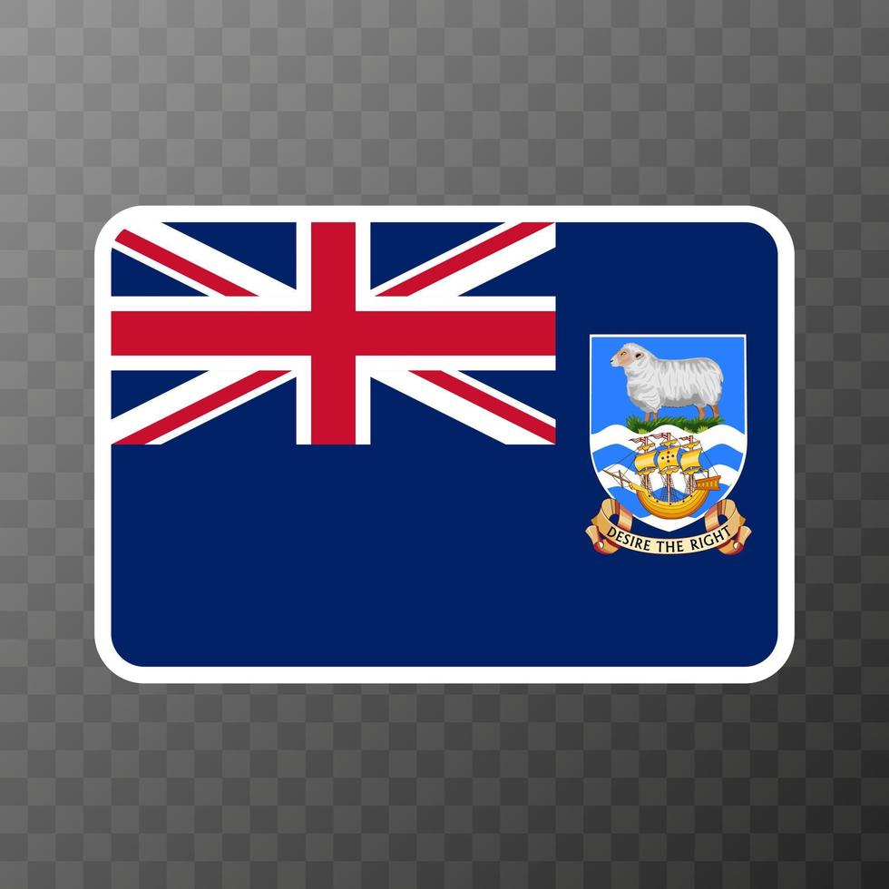 bandera de las islas malvinas, colores oficiales y proporción. ilustración vectorial vector