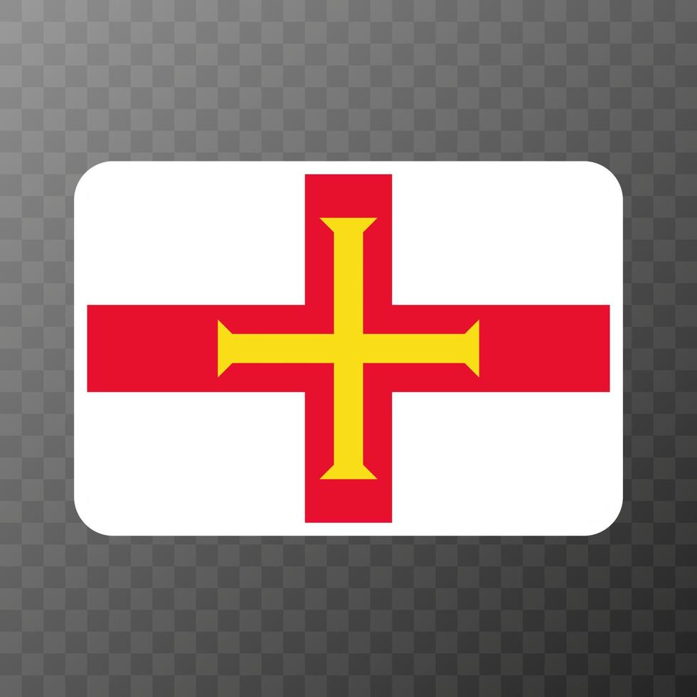 Guernsey flag, official colors and proportion. Vector illustration.